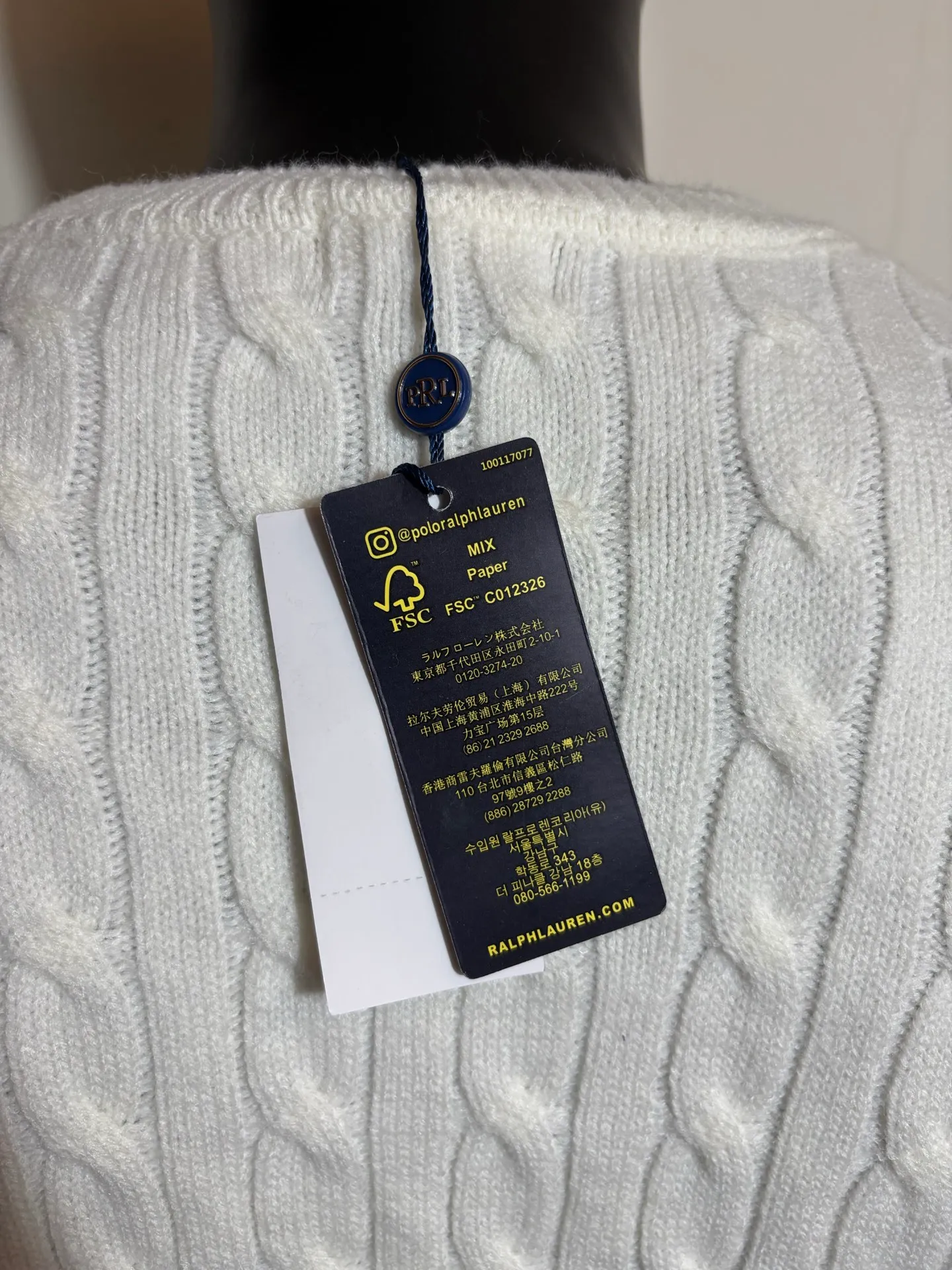 P190 000010 #FF2223 Polo Ralph Lauren solid cable knitted sweater brown Size: S-XXL